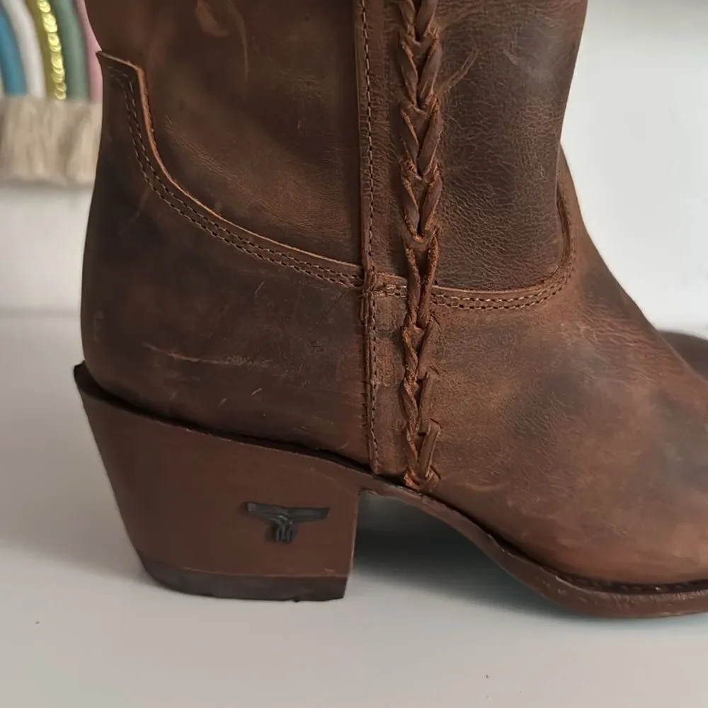 Lane Plain Jane Brown Western Boots NWT